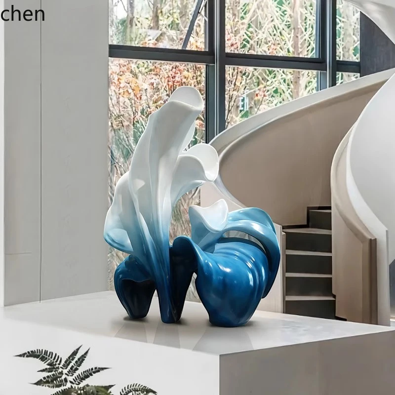 

HXL Flower Sculpture Company Hotel Lobby Decoration Crafts Abstract Floor Ornament