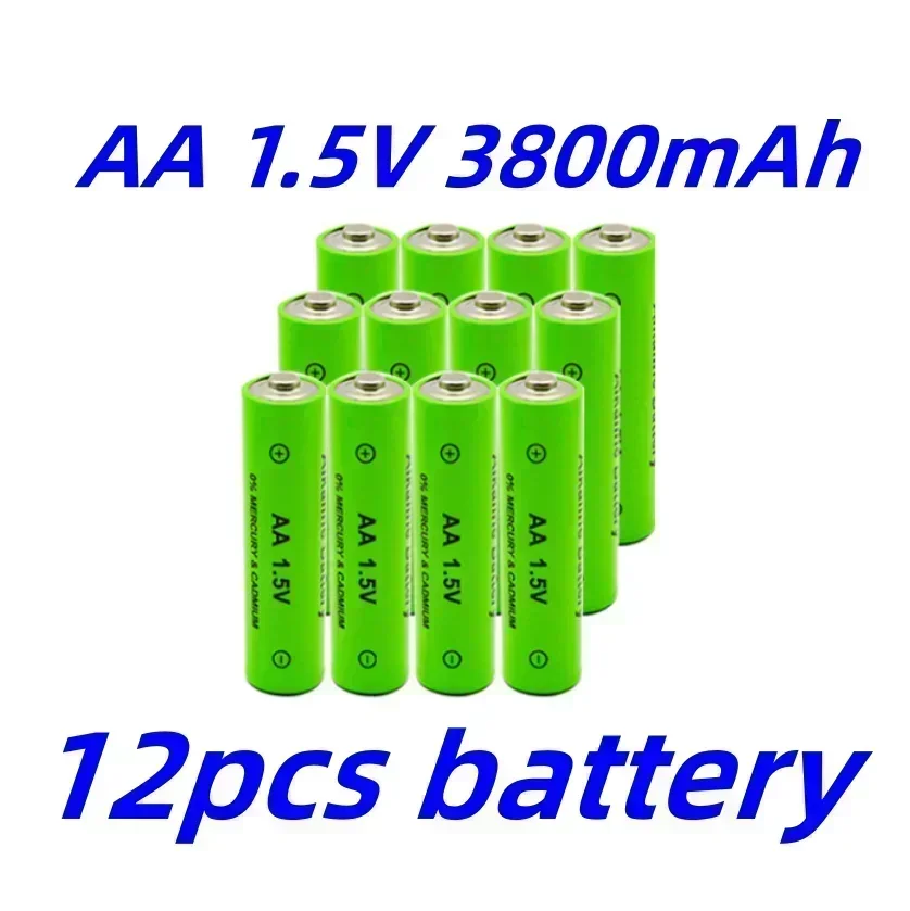 2024 1.5V AA Battery 3800mAh Rechargeable battery NI-MH 1.5 V AA Batteries for Clocks mice computers toys so on