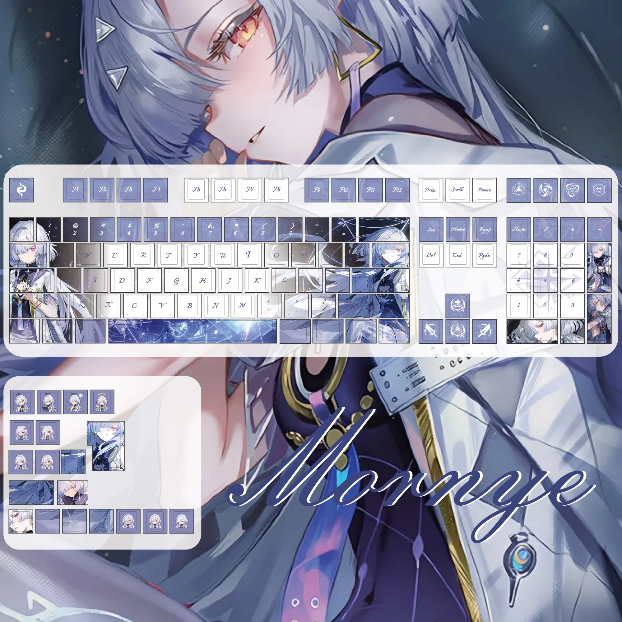 

MAIMOOO Wuthering Waves Mornye колпачки для клавиш Cherry Profile PBT термосублимационная мультяшная игра аниме колпачок для механической клавиатуры