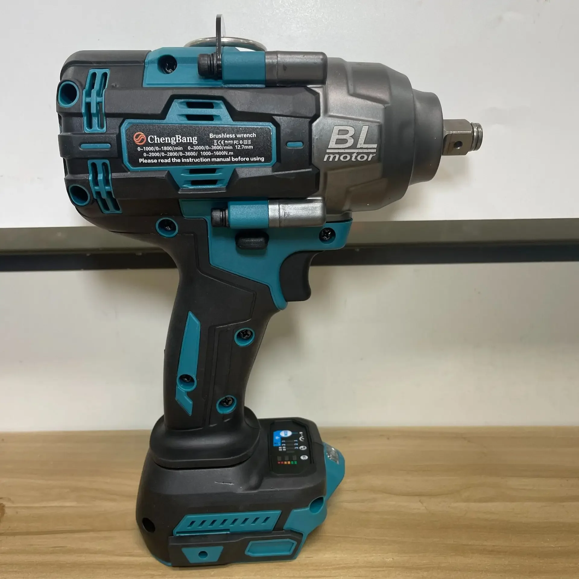 

z 1600N.m High Torque Heavy Duty Brushless Wrench 1/2" Portable Rechargeable Cordless Electric Impact Wrench For Auto Tires Rep