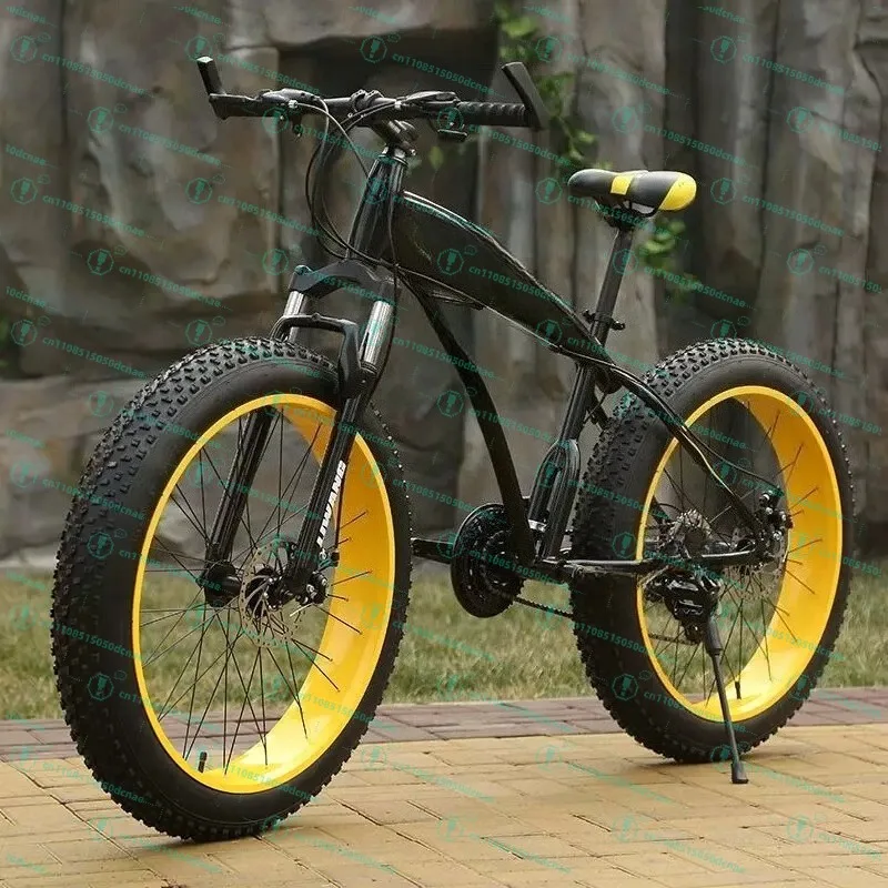Light luxury bicycle ultra-wide tire variable speed snowmobile adult student bicycle men's and women's off-road bicycle