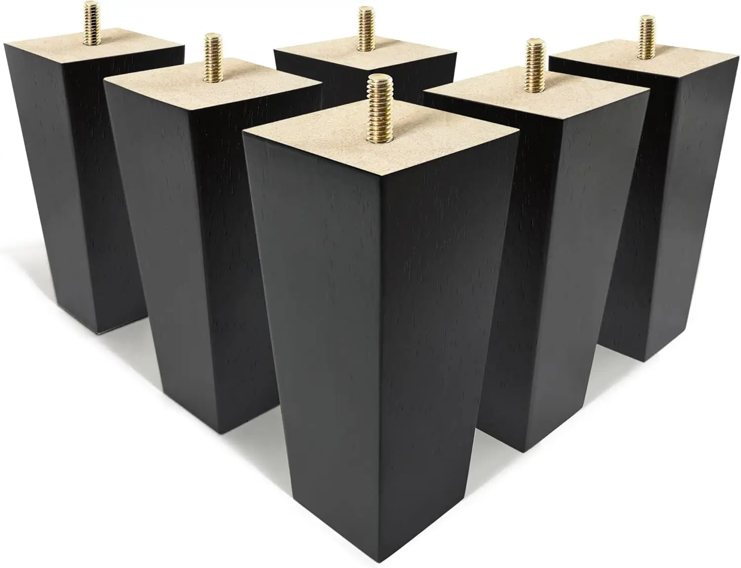 

Набор из 6 мебельных ножек длиной 6 дюймов, сменные ножки для дивана, секционной мебели, комода, кресла-реклайнера, прикроватной тумбочки