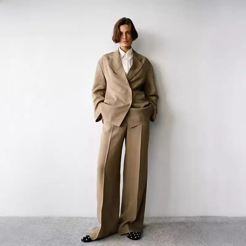 

New Autumn 2024 Women's Long Pants 886022 Drapey Suit Jaet 860322 KISS Commute Sle Loose Fit Tassel Pure Polyester...