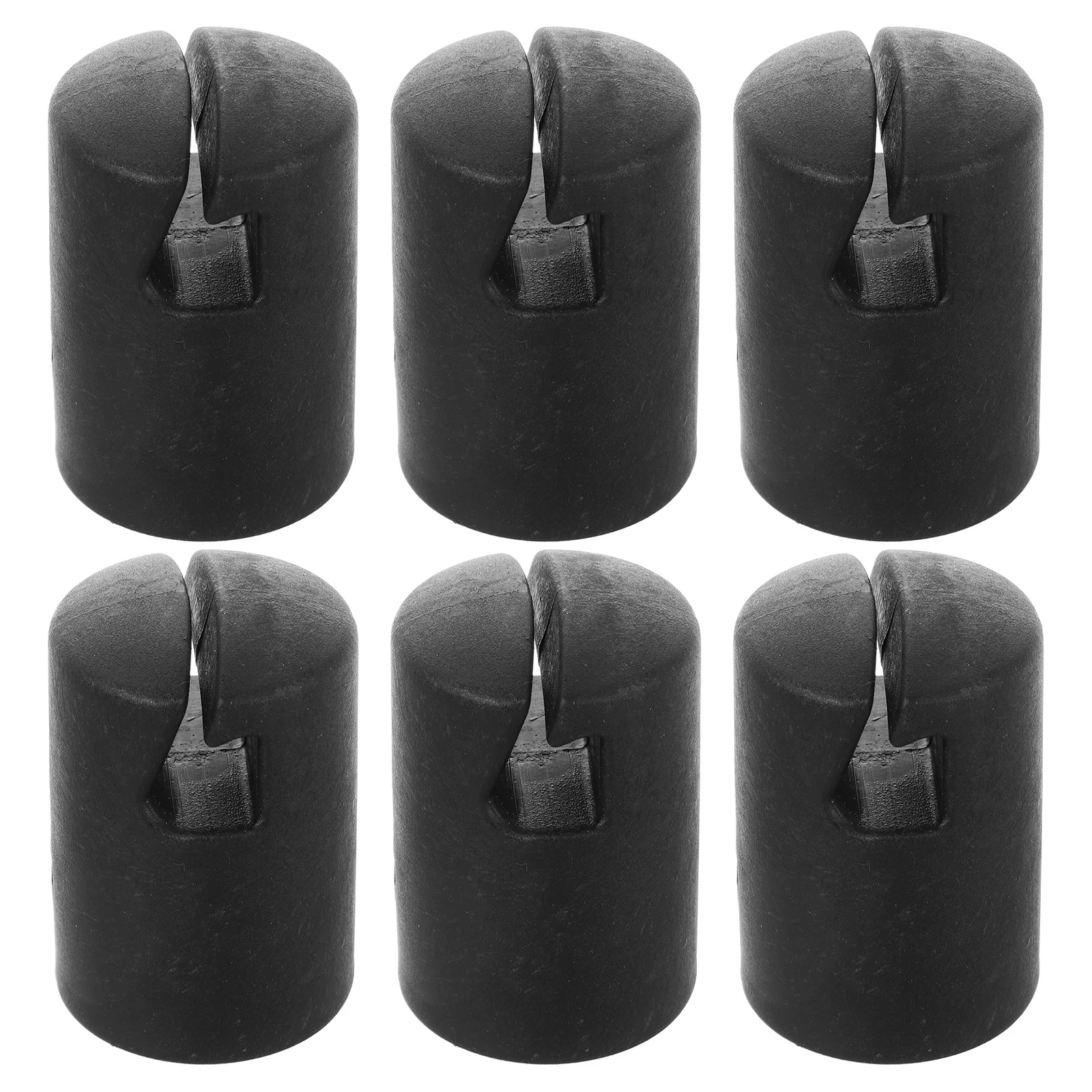 6개 트램펄린 폴 캡 플라스틱 엔드 캡 안전망 부착용 내구성 있는 ABS 소재 트램펄린 액세서리