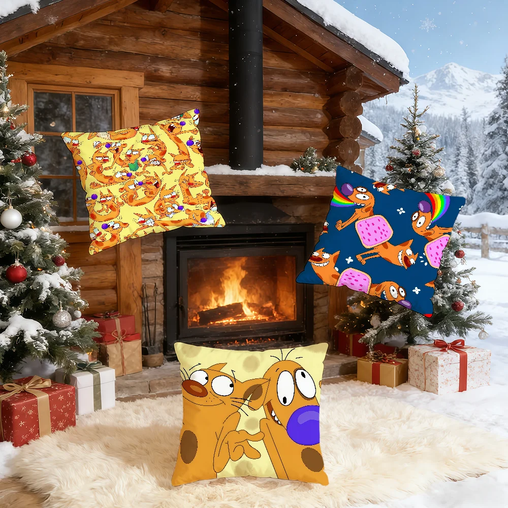 Animation Cartoon C-Catdog-ES cushion cover Home Office Birthday Anniversary Gifts Soft Skin Friendly Cushion Cover