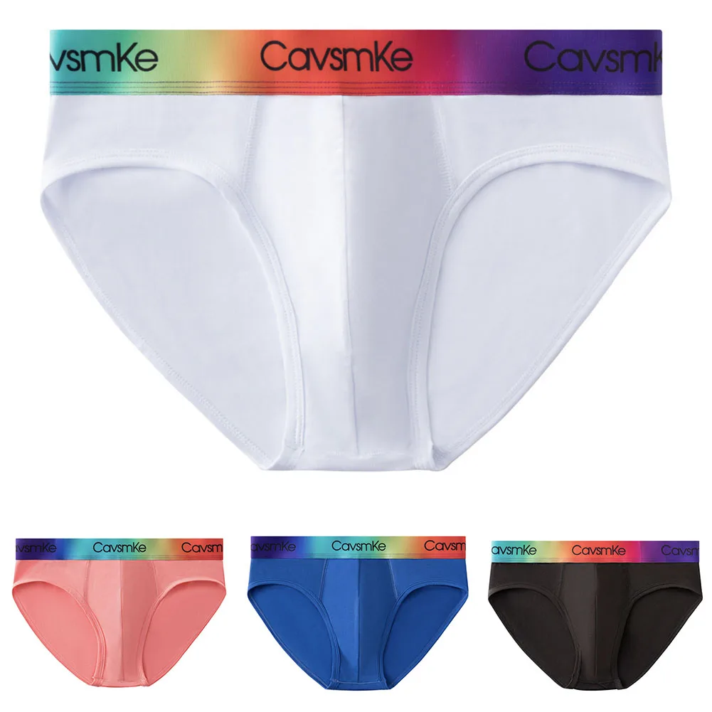 

Mid Waist Underpants Men Briefs For Comfortable Wear Breathable Material Casual Style Elastic Waistband New Condition