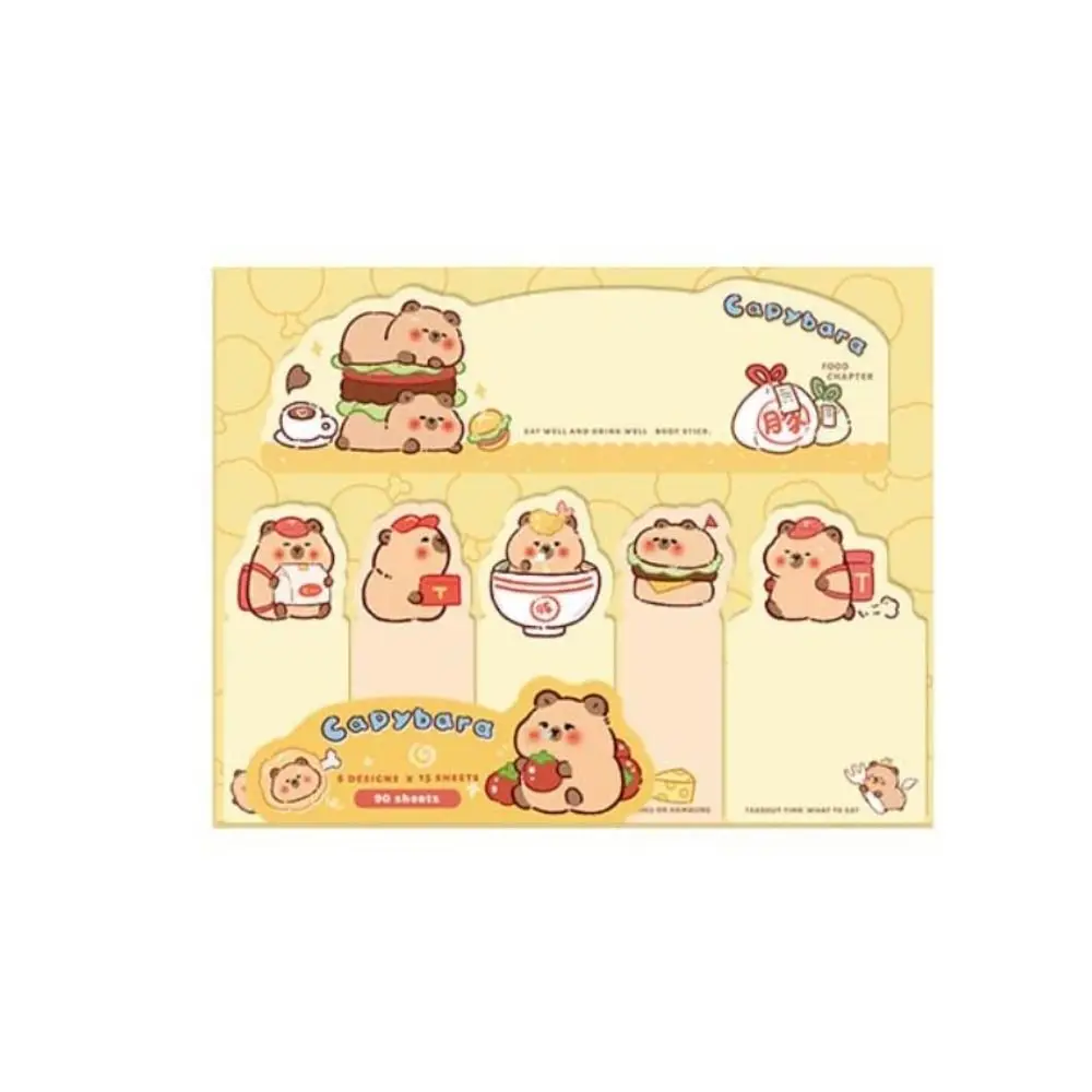 Penanda Indeks Capybara Fashion Letter, Perekat Sendiri, Multifungsi, Memo Pad, Kertas Alat Tulis, Daftar Tugas, Kertas Pesan, Klasifikasi