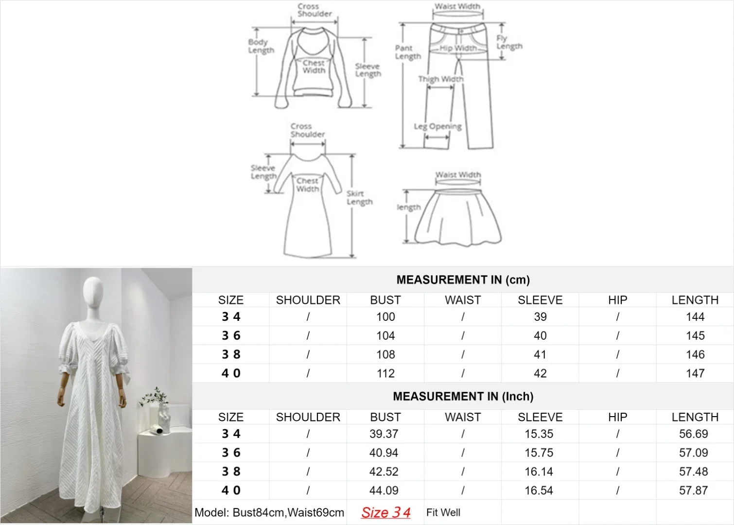 2024คอลเลกชันผู้หญิงสีฟ้าผูกโบว์ตัวเองที่ข้อมือเสื้อเปิดหลังปล่อยชายจีบหลวมสีขาวเสื้อชุดเดรสผ้าลินิน