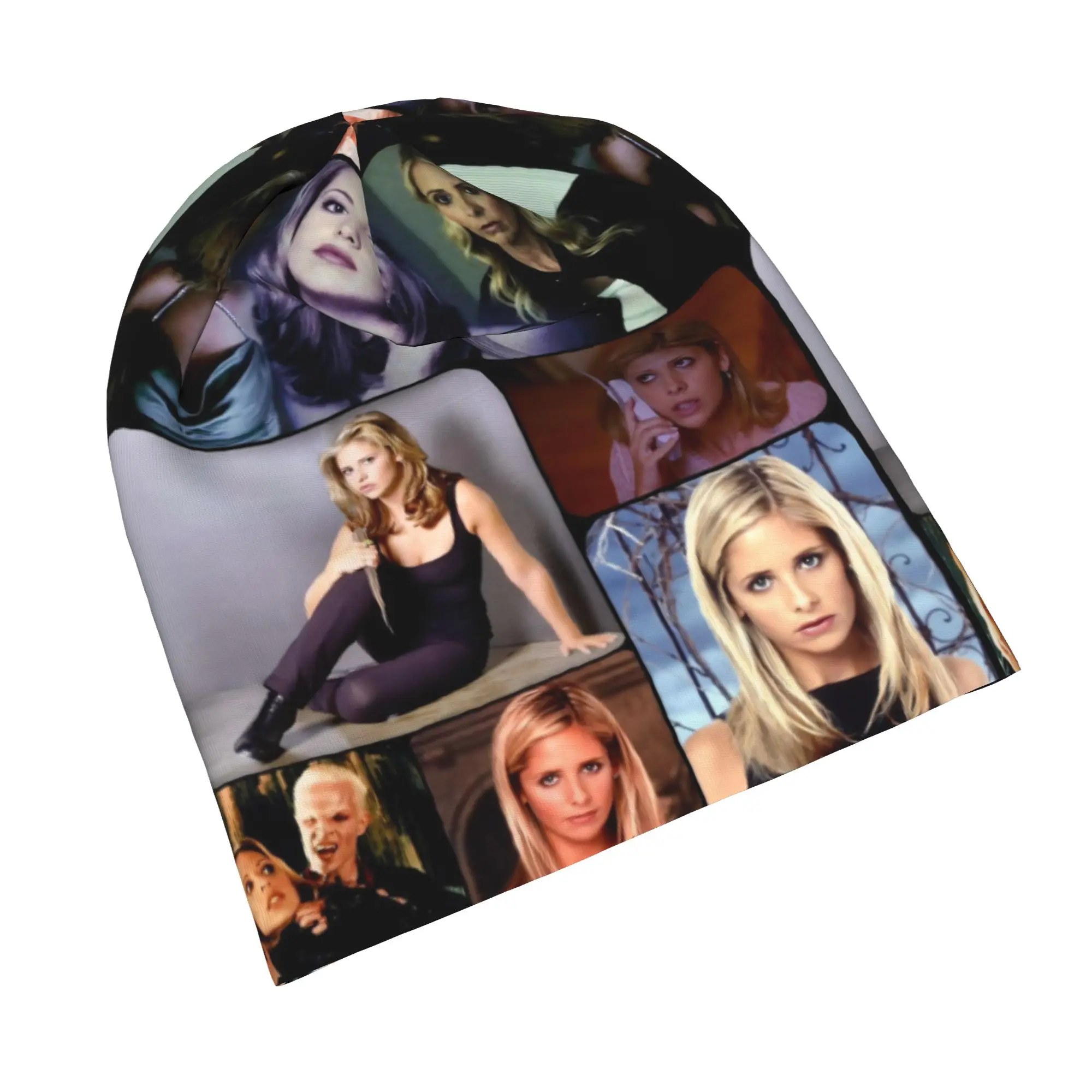 Buffy the Vampire Slayer Bonnet Hat Autumn Winter Outdoor Horror Movie Skullies Beanies Hats Unisex Warm Dual-use Cap