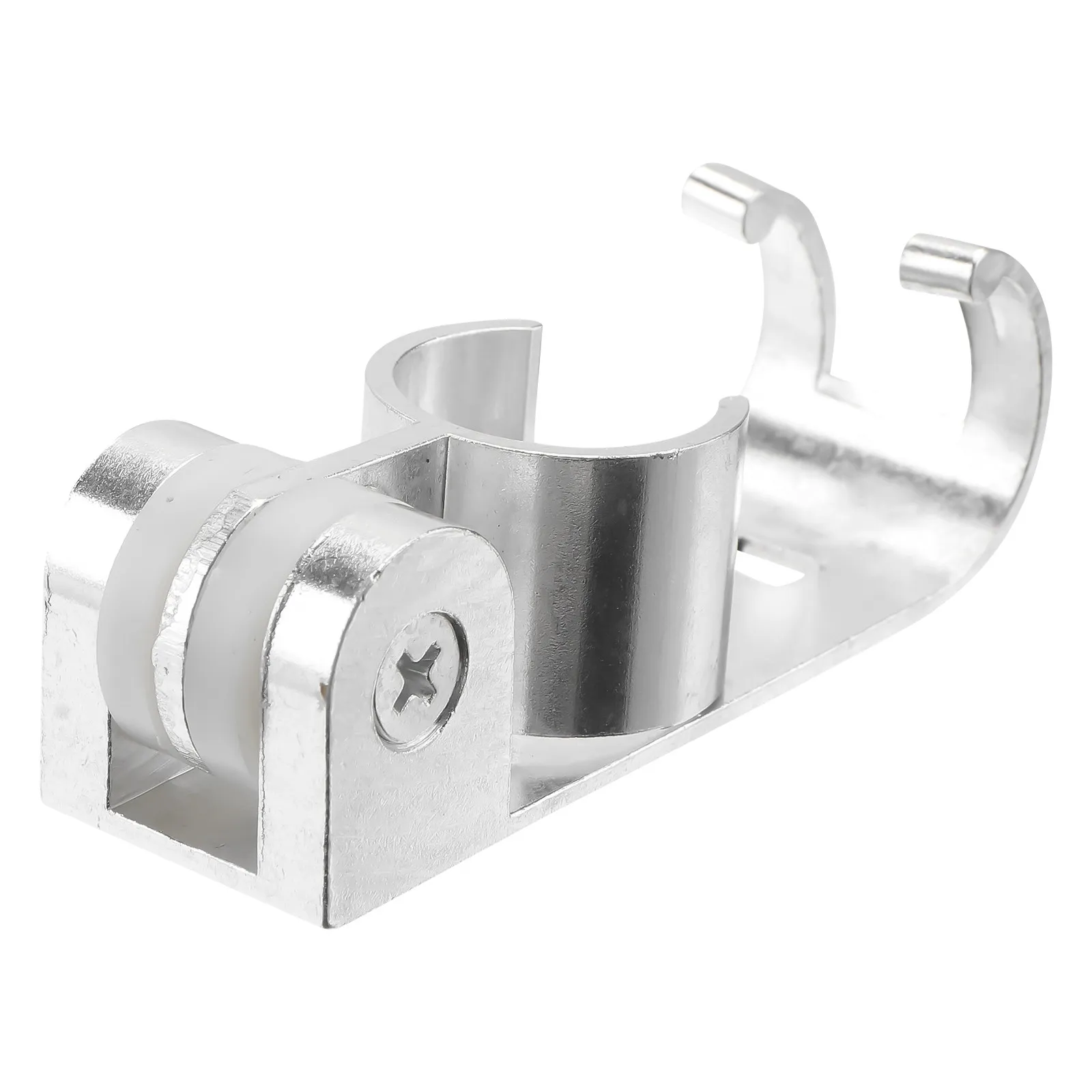 Space Aluminum Adjustable Shower Holder with Built-in Towel Hook Easy Install for Low Height Use Kids Parents Bathroom Shower