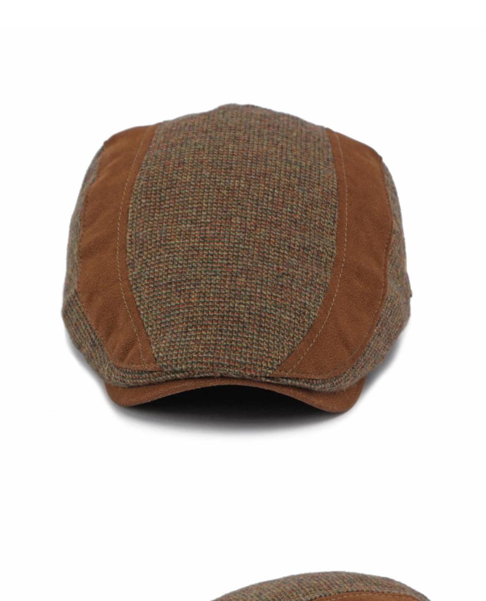 HT5165 Herren- und Damen-Baskenmütze, Künstlermütze, Wollmütze, dicke, warme Ivy-Flatcap, mit Fleece gefüttert, für Herbst und Winter. – Detail 9