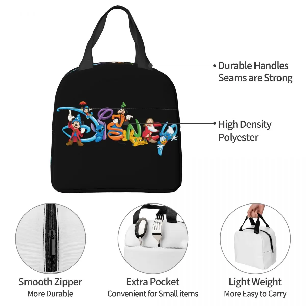 Mickey And Friends borsa termica per il pranzo portatile Pluto Donald Duck contenitore per pasti borsa termica Tote Lunch Box Beach Picnic Men