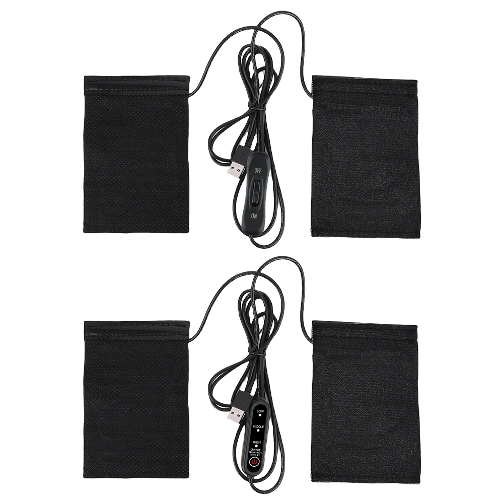 12V USB Motorcycle Heating Handlebar Cover Electric Heated Handgrips Warmer Anti Slip Heated Handle Cover for Outdoor Riding