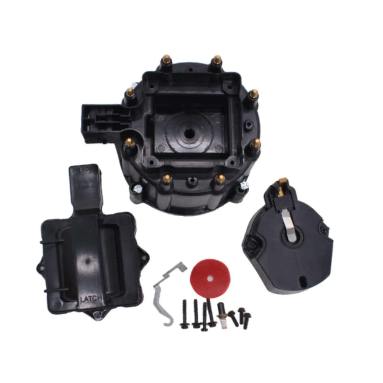 Large Distributor Cap Rotor Kit Spare Parts Premium Professional Accessories Black for Chevy GM Sbc Bbc 305 327 350 396 454