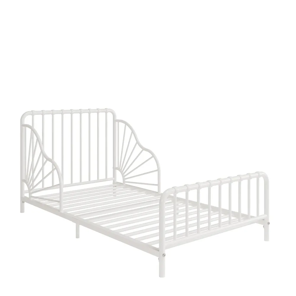 Little Seeds Quinn Metal Toddler Bed, Cribs, Off White