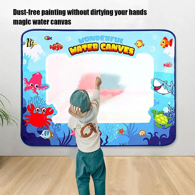 Water Painting Mat Doodle Board Writing Drawing Toys Extra Large Reusable Kids Large Coloring Mat Bring Magic Pens For Girls