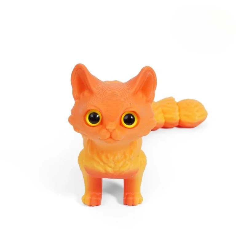 3D Printed Articulated Cute Cats Home, Room, Car Decorations, Desktop Decorations