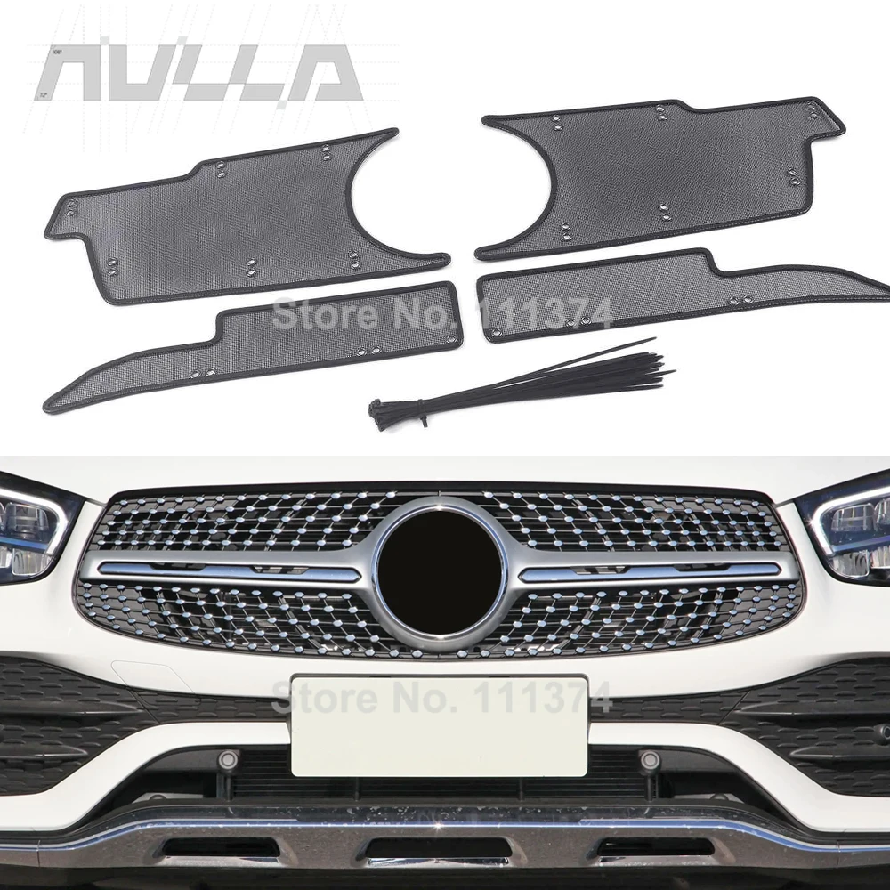 

For Mercedes-Benz GLC X253 2016-2021 Stainless Steel Car Exterior Front Grille Insect Screening Mesh Net