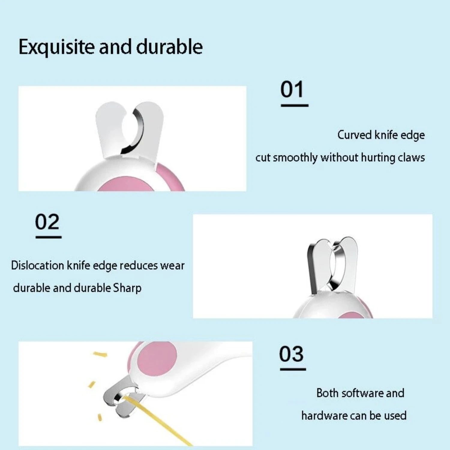 مصباح ليد القط الكلب مسمار المقص القاطع المهنية الحيوانات الأليفة مخلب المتقلب مع قفل أمان جرو هريرة الحيوانات الرعاية أداة تهذيب الشعر عدة