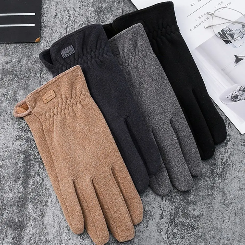 Cold Proof Autumn Winter Gloves Thickened Windproof Touch Screen Gloves Thermal Thick Snow Gloves Warm Mitten Outdoor Cycling