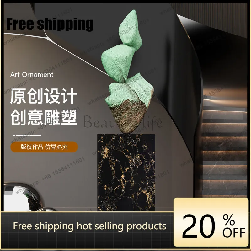 hot  Creative Art Sculpture Floor-to-Floor Ornament Hotel Stairs Corner Living Room Decoration Craft