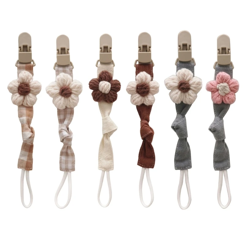 

Baby Nipples Chain Adjust Length Nipples Hold Flower Pattern Baby Pacifier Clip Dropship