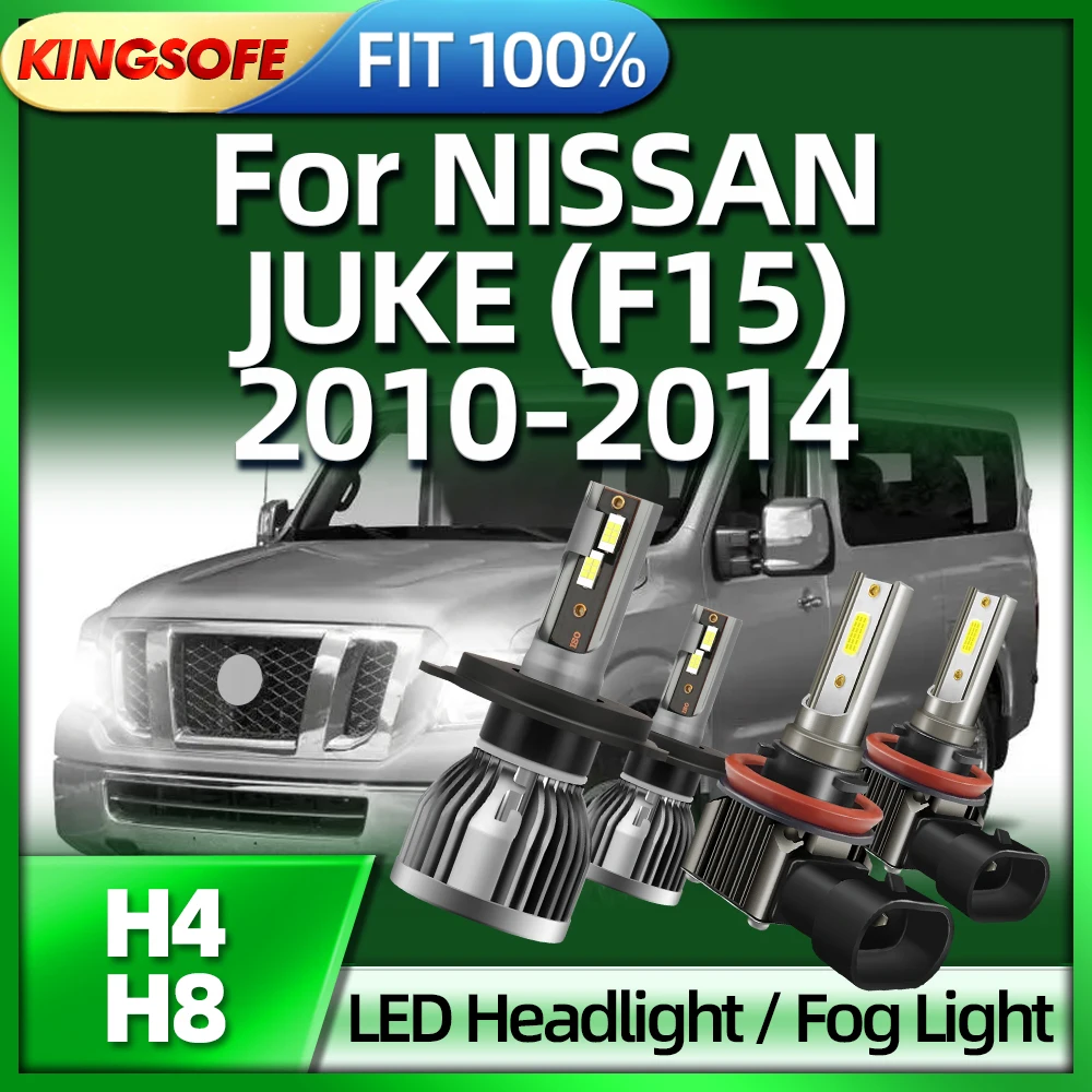 

KINGSOFE 26000LM LED Bulbs H4 Bright Lights H8 Fog Lamp 6000K White For NISSAN JUKE (F15) 2010 2011 2012 2013 2014