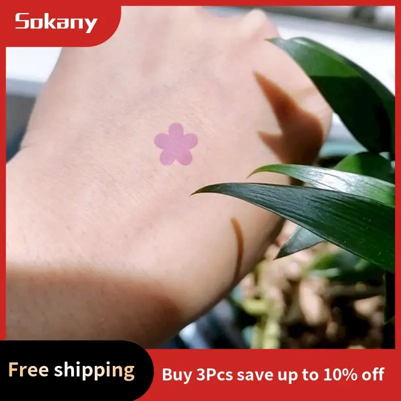 

A59E-Purple Uv Stickers PET Uv Stickers For Sunscreen, 15Mm Flower Shaped Sunblock Patches Stickers For UV Protection Purple (12
