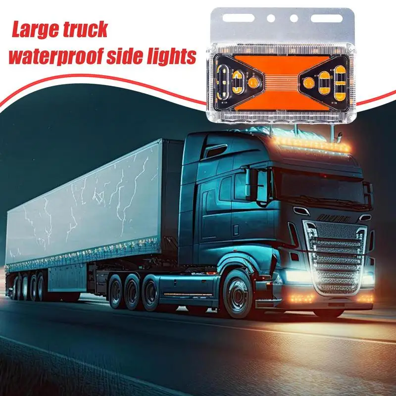 For  Trailer Truck Side Lights 24V High Bright LED Lamp For Truck Car Accessories Waterproof Super Bright Car Ground Lights For