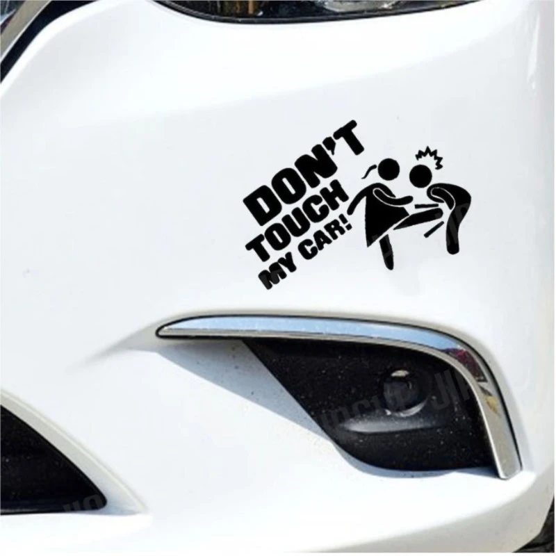 Funny Car Sticker Dont Touch My Car Decals Stickers Creative Auto Decal Exterior Decoration Black White Accessories Sticker - view 5