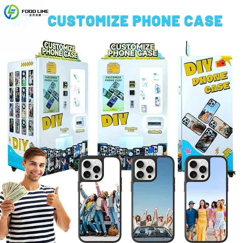 2025 DIY Phone Case Vending Machine with UV Printer - Custom Mobile Cover Print Solution for Mall Businesses