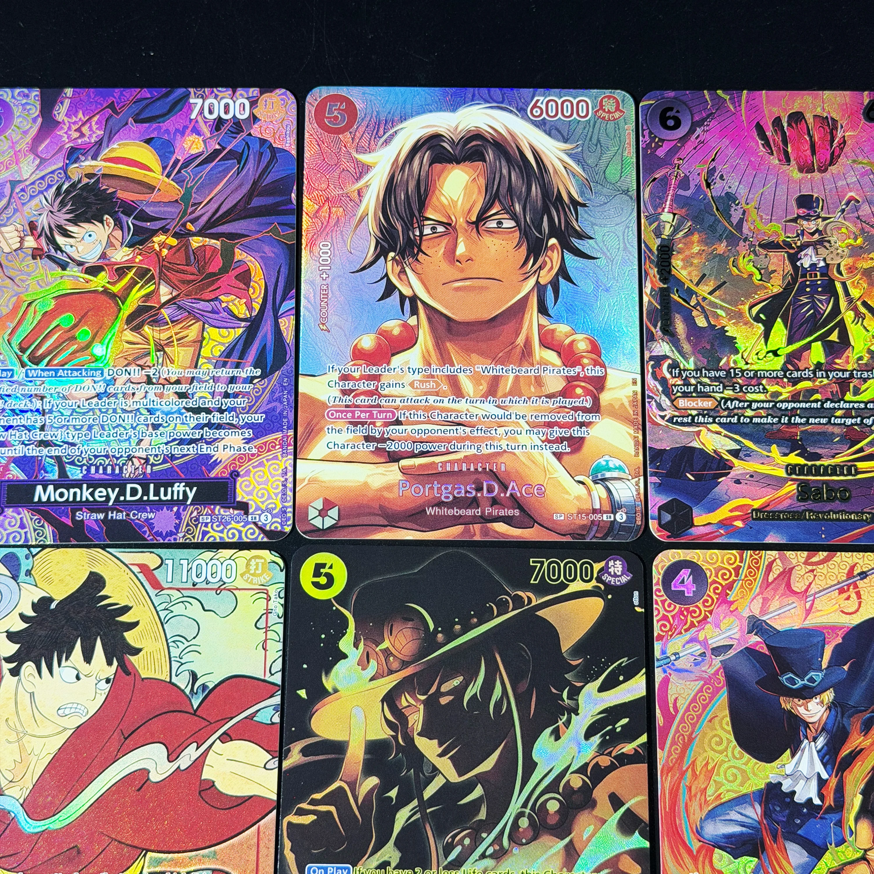 One Piece Anime TCG OPCG SP Alt Art ASL Brothers Set Luffy Sabo Ace ST10-006 Custom Chase Rare Premium Proxy Cards