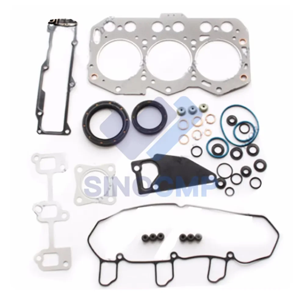 

Overhaul Gasket Kit for Yanmar GGE Mini Excavator Skid Steer Loader&Generator Set YM119717-92680 11971792680 3TNV76 Engine Parts