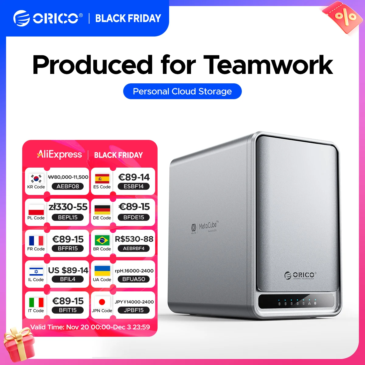 

Персональная сеть ORICO Поддержка хранения Удаленный доступ Поделиться данных Интеллектуальная классификация Автоматическое резервное копирование 2/5-байков