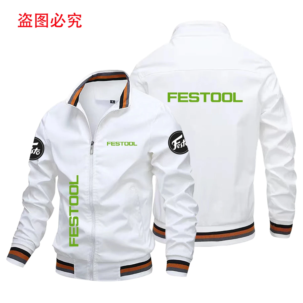 Festool Tools Printing Jacket New Spring Autumn Mens Cycling Coat Classic Fashion Male Casual Long Sleeve Apparel Zipper Jacket