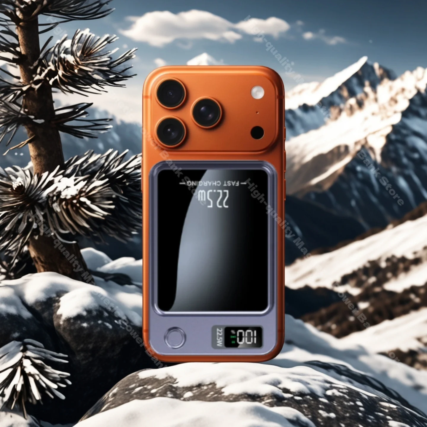 

Portable 50000mAh Macsafe Magnetic Power Bank Fast Wireless Charger For Pingguo15 16 17 Pro Max External Auxiliary Battery Pack