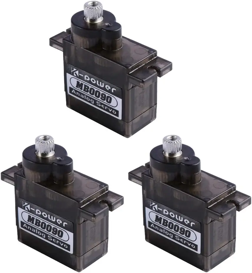 3PCS K-power MB0090 9g Metal Gear Analog Micro Servo, 2.3KG Torque RC Servo for Helicopter Airplane RC Car Robot