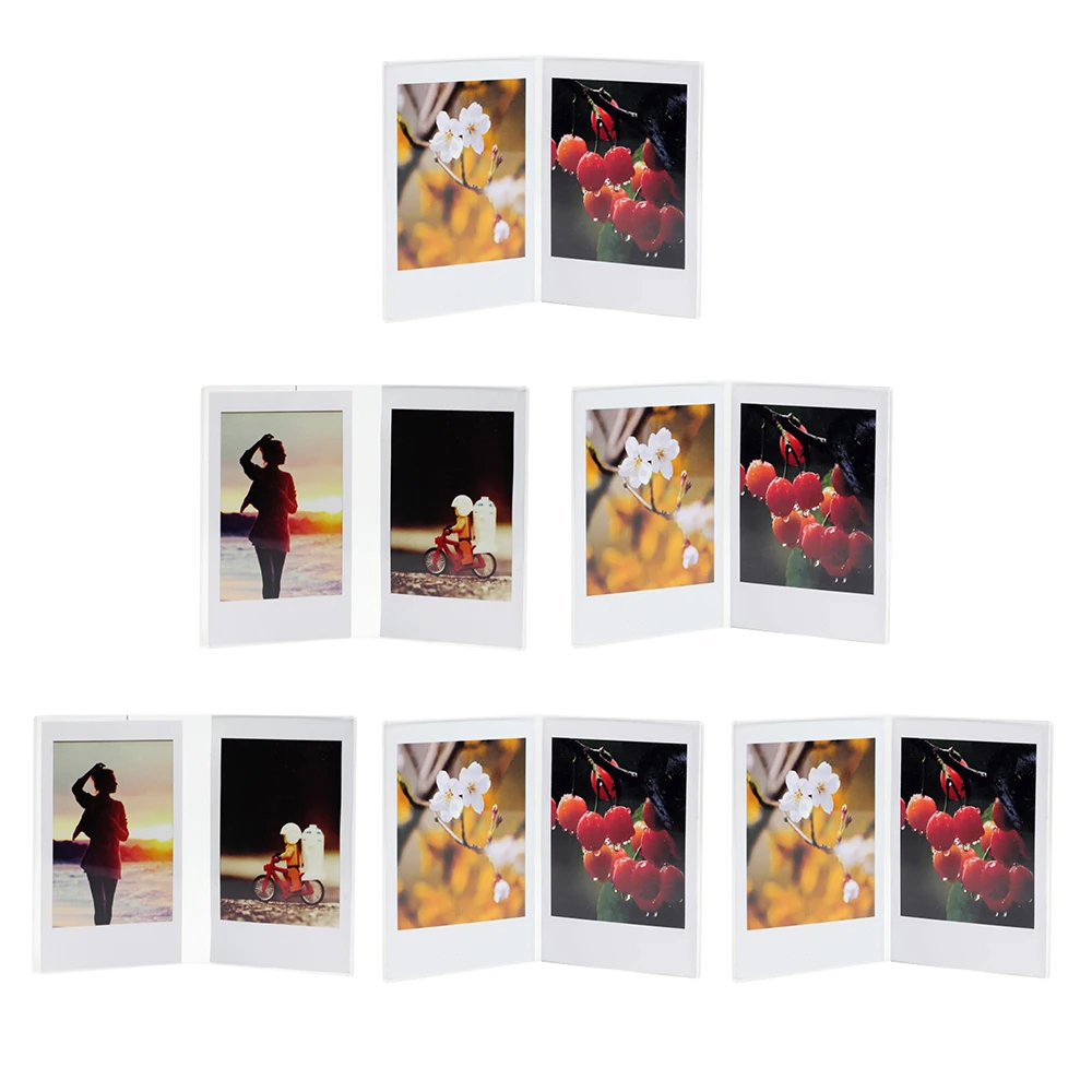 1/3/6/9 Pcs 3 Inch V Design Clear Transparent Photo Frame For Fujifilm Instax Mini Liplay 12 8 9 40 Film Camera Picture Decorate