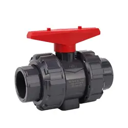 1pc Inner Dia20mm 25mm 32mm 40mm 50mm PVC Ball Valve Union Valve PVC Water Pipe Connector Plumbing Hose Fittings Slip Shut Valve