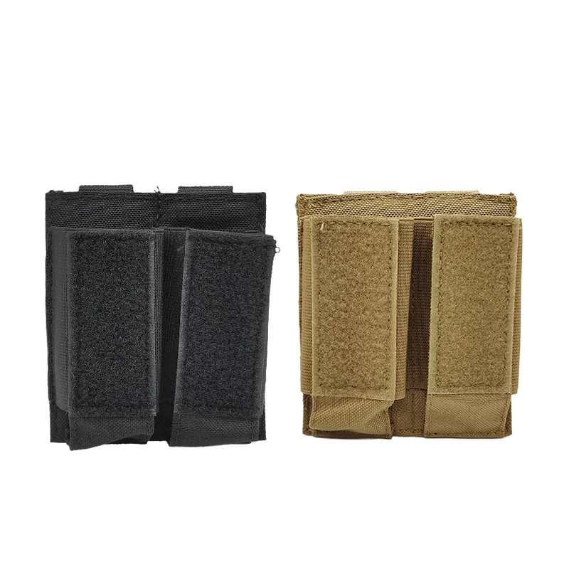 Tactical MOLLE 9mm Mag Pouch Pistol Magazine Holder For Plate Carrier Vest Double Charger Pouch Hunting and Equipment Accessory