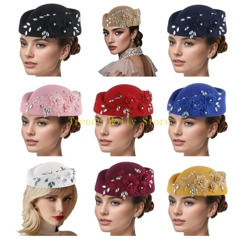 n5kb-ヴィンテージ-ラインストーン-フラワー-ベレー帽-ティーパーティー用-ファシネーターハット-教会山高帽-フォーマルイベント用-1920年代-女性アクセサリー
