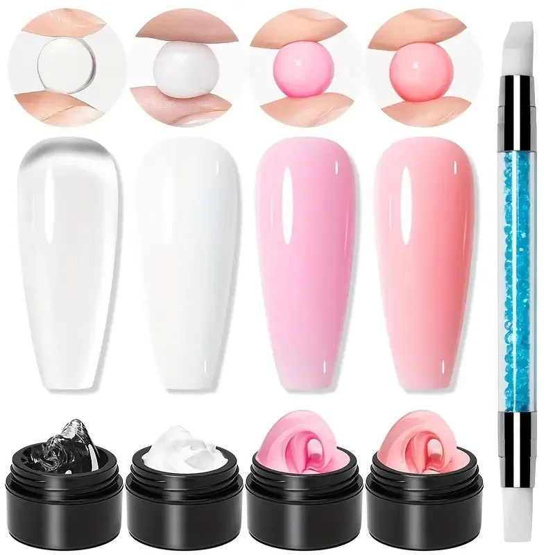 Solid State Non-Stick Hand Pinch Glue Nail Art Carving Pinch Shaping Phototherapy Extension Glue Hand Painted Beads