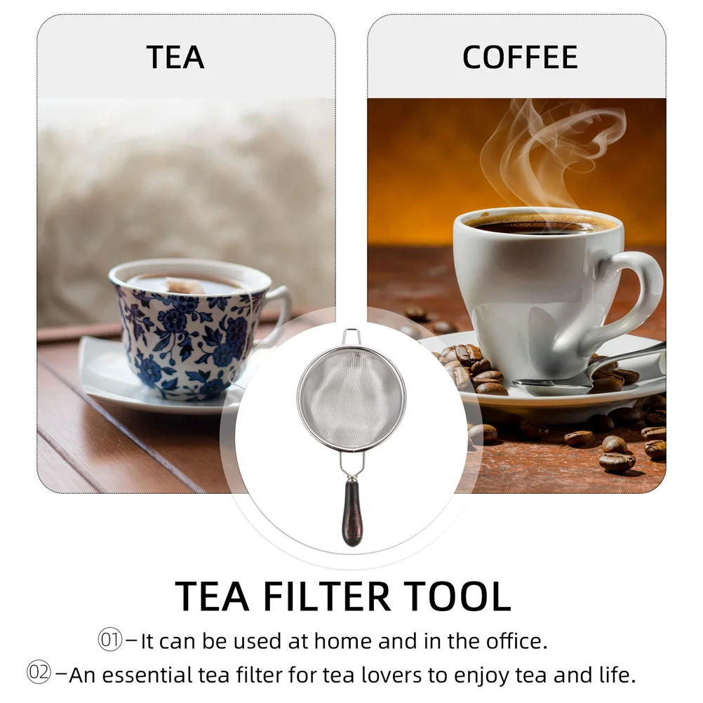 

Filter Stainless Steel Mesh Ergonomic Handle Portable Loose Tea Steeper Household Kitchen Infuser Daily Use Convenient