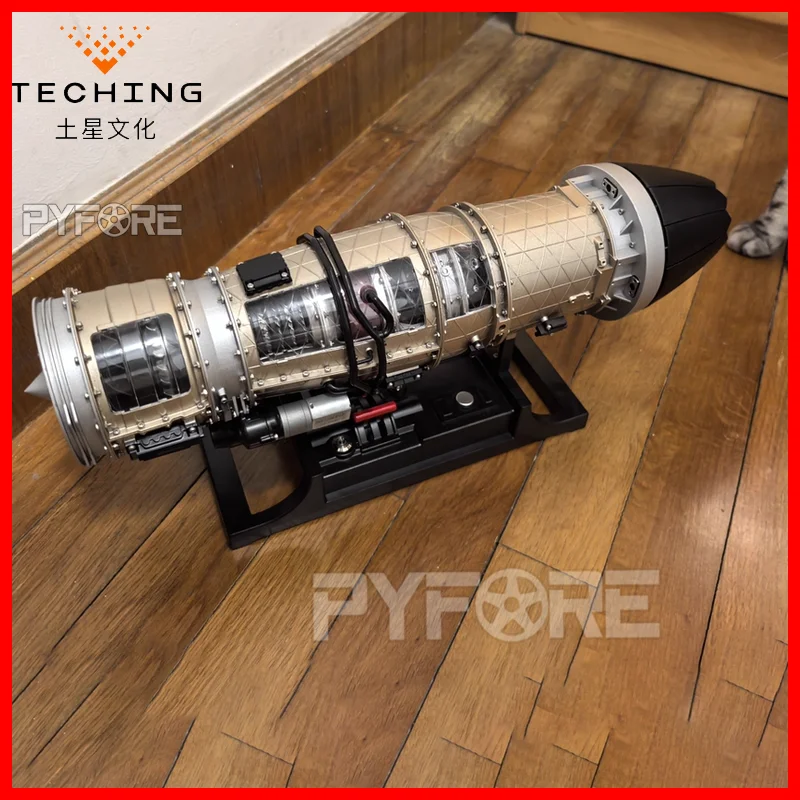 

TECHING F135 Fighter Jet Turbojet Engine 3D Metal Model Kit 1/10 Scale DIY Building Blocks STEM Educational Toy for Adults Kids