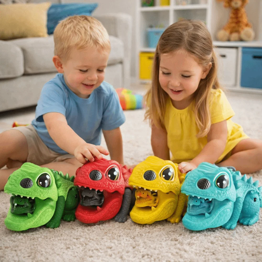 

Dinosaur Dinosaur Launching Inertial Rolling Simulation Model Inertia Dinosaur Car Pull Back Car Big Eyes Ejection Dinosaur Car