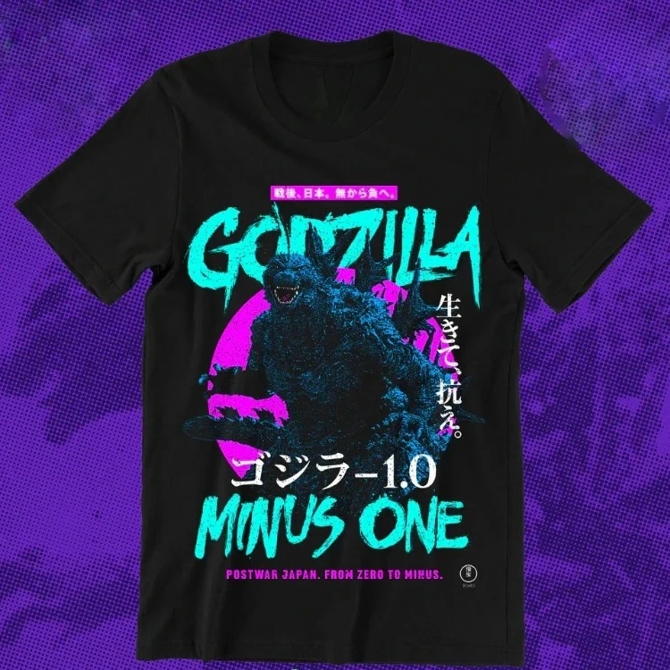 Godzilla Inspired Kaiju Monster Retro Graphic Print T-Shirt Men Women Cotton Oversized Couple Harajuku Casual Streetwear Tops - view 3