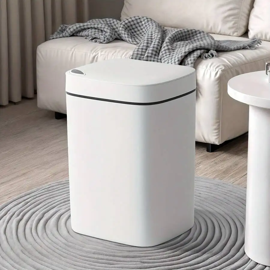 

Smart Touch-Free Trash Can With Lid Odor Locking Silent Close For Kitchen Bathroom Living Room Office
