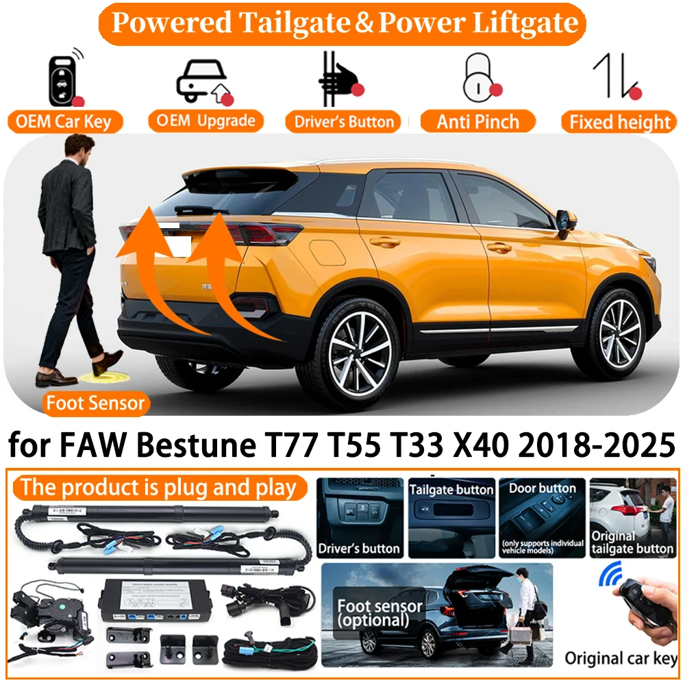 

Powered Tailgate for FAW Bestune T77 T55 T33 X40 2018-2025 Auto Electric Power Tailgate Tail Gate Lift Rear Trunk Opener kit