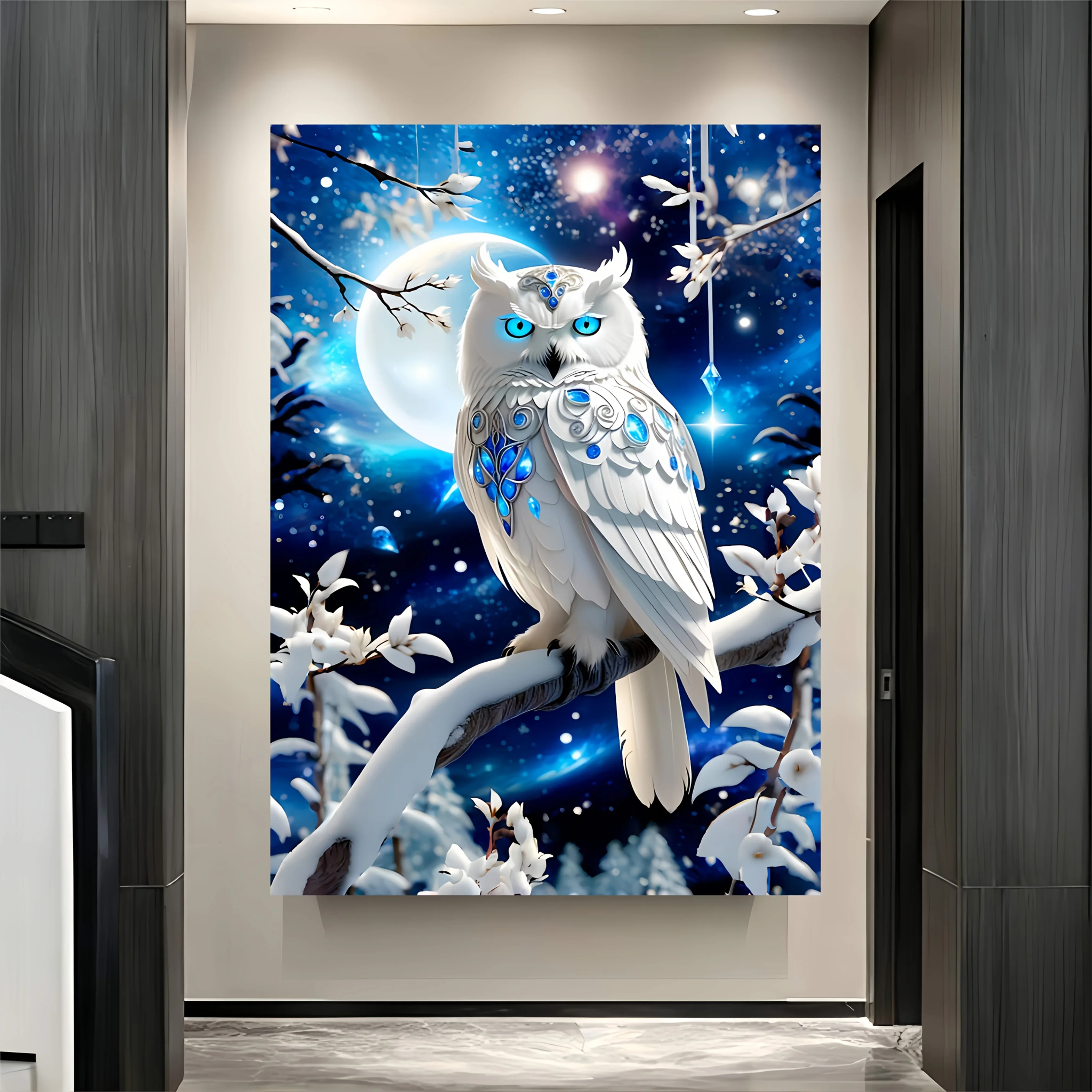 Wooden Puzzle 1000/500/300 Pieces Owl Jigsaw Puzzles Challenging Family Activity Game for Gameroom Bedroom Livingroom Party Gift