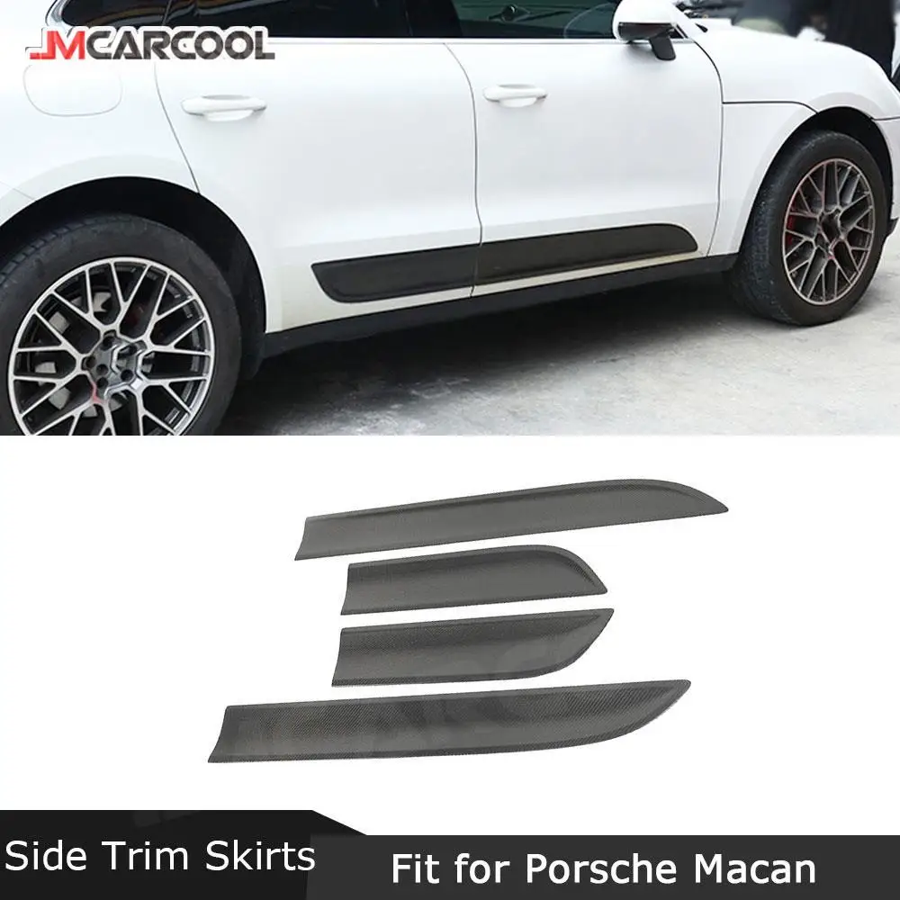 

Carbon Fiber Car Door Panel Side Trunk Trim plate Skirts Decoration Covers For Porsche Macan 2014-2018 Car Styling
